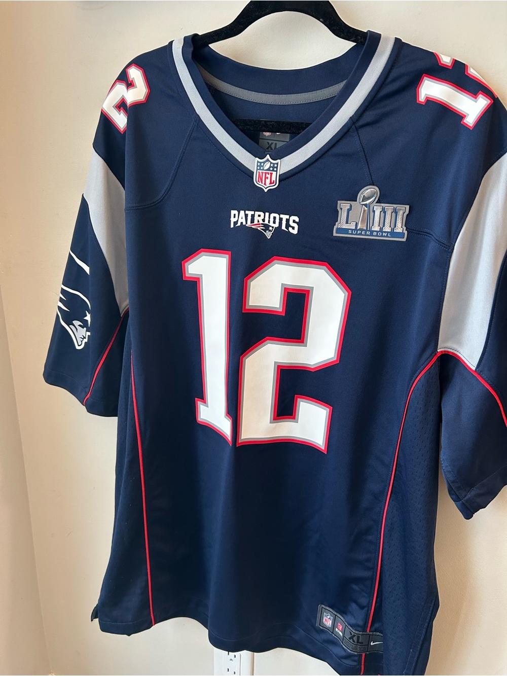 NFL Patriots Tom Brady #12 Super Bowl LIII Nike On Field Jersey XL - Picture 5 of 13